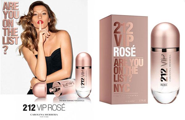 Thiết kế chai nước hoa Carolina Herrera 212 Vip Rose nổi bật